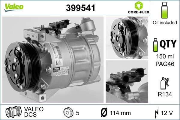 Valeo 399541 Compressor, air conditioning 399541: Buy near me in Poland at 2407.PL - Good price!
