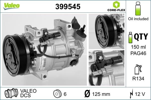 Valeo 399545 Compressor, air conditioning 399545: Buy near me in Poland at 2407.PL - Good price!