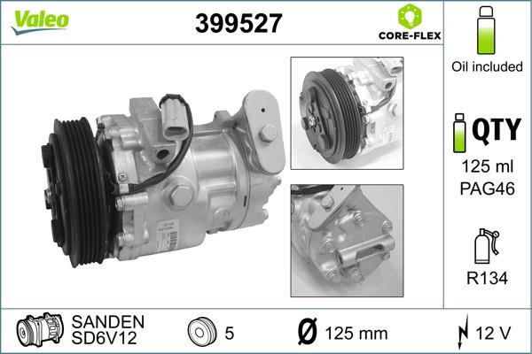 Valeo 399527 Compressor, air conditioning 399527: Buy near me in Poland at 2407.PL - Good price!