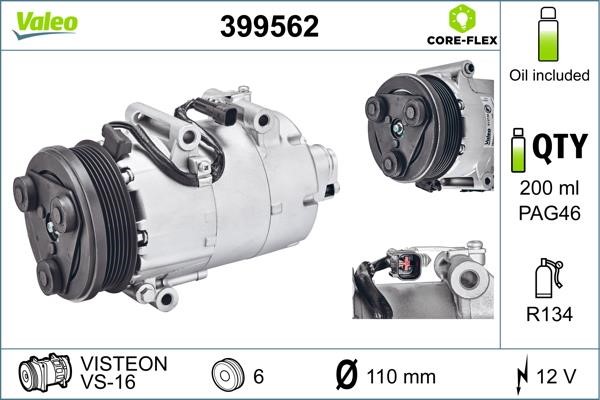 Valeo 399562 Compressor, air conditioning 399562: Buy near me in Poland at 2407.PL - Good price!