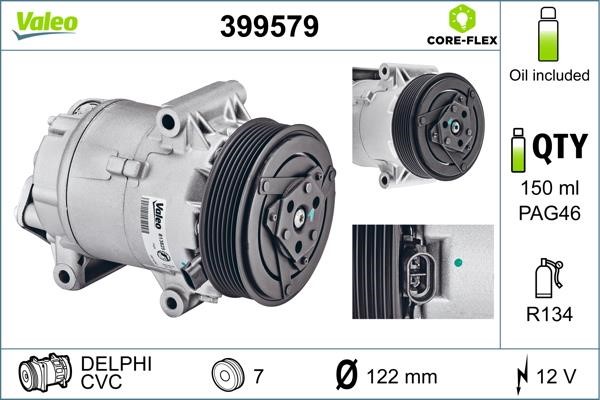 Valeo 399579 Compressor, air conditioning 399579: Buy near me in Poland at 2407.PL - Good price!