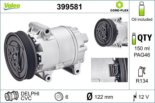 Valeo 399581 Compressor, air conditioning 399581: Buy near me in Poland at 2407.PL - Good price!