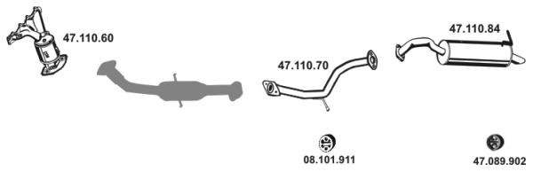 Eberspaecher 472102 Exhaust system 472102: Buy near me in Poland at 2407.PL - Good price!