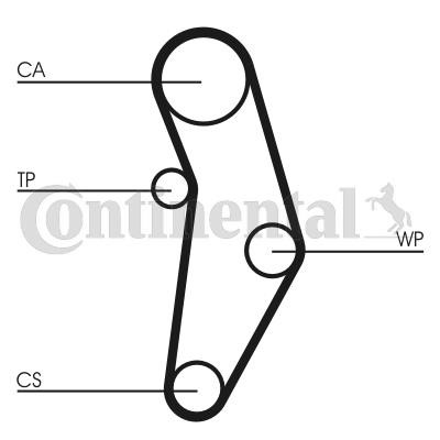 Contitech CT 1049 WP2 TIMING BELT KIT WITH WATER PUMP CT1049WP2: Buy near me in Poland at 2407.PL - Good price!