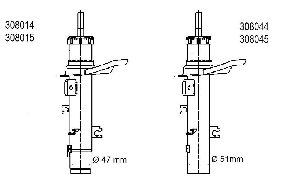 Al-ko 308014 Front right gas oil shock absorber 308014: Buy near me in Poland at 2407.PL - Good price!