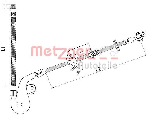 Metzger 4110928 Тормозной шланг 4110928: Отличная цена - Купить в Польше на 2407.PL!