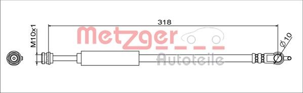 Metzger 4111629 Тормозной шланг 4111629: Отличная цена - Купить в Польше на 2407.PL!