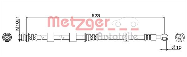 Metzger 4111741 Brake Hose 4111741: Buy near me in Poland at 2407.PL - Good price!