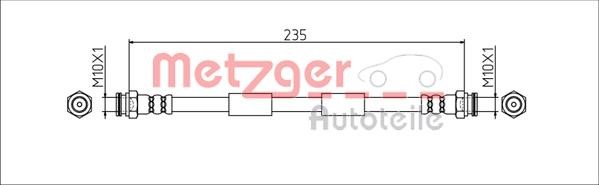 Metzger 4111806 Тормозной шланг 4111806: Отличная цена - Купить в Польше на 2407.PL!