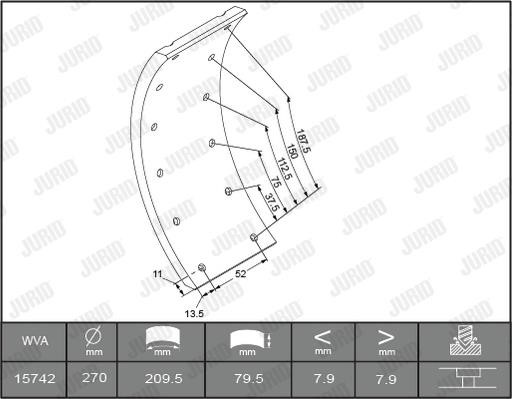 Jurid/Bendix 1503005460 Trommelbremsbelagsatz 1503005460: Kaufen Sie zu einem guten Preis in Polen bei 2407.PL!