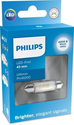 Philips 11866WU60X1 LED lamp Philips Ultinon Pro6000 LED Festoon (C5W) 12V 1W 11866WU60X1: Buy near me at 2407.PL in Poland at an Affordable price!