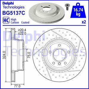 Delphi BG5137C Диск тормозной BG5137C: Отличная цена - Купить в Польше на 2407.PL!