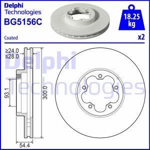 Delphi BG5156C Диск тормозной BG5156C: Отличная цена - Купить в Польше на 2407.PL!