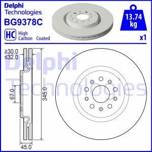 Delphi BG9378C Диск тормозной BG9378C: Отличная цена - Купить в Польше на 2407.PL!