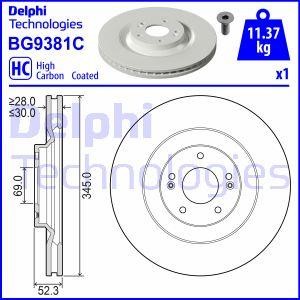 Delphi BG9381C Диск тормозной BG9381C: Отличная цена - Купить в Польше на 2407.PL!