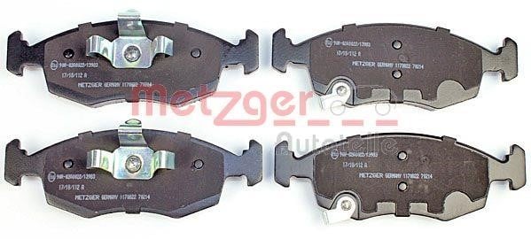 Metzger 1170822 Тормозные колодки дисковые, комплект 1170822: Отличная цена - Купить в Польше на 2407.PL!