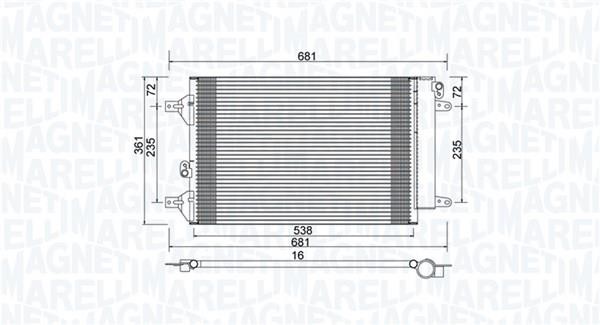 Magneti marelli 350203910000 Condenser, air conditioning 350203910000: Buy near me in Poland at 2407.PL - Good price!