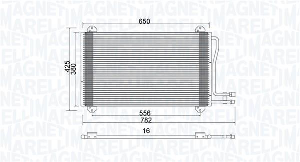 Magneti marelli 350203913000 Condenser, air conditioning 350203913000: Buy near me in Poland at 2407.PL - Good price!