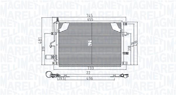 Magneti marelli 350203914000 Condenser, air conditioning 350203914000: Buy near me at 2407.PL in Poland at an Affordable price!