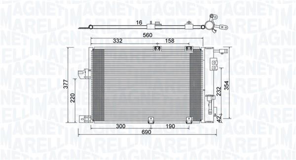 Magneti marelli 350203927000 Condenser, air conditioning 350203927000: Buy near me in Poland at 2407.PL - Good price!