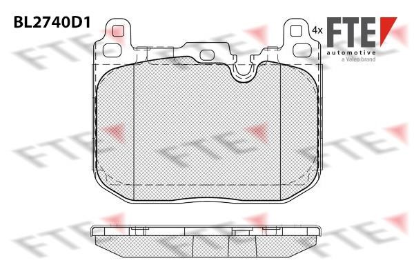 FTE BL2740D1 Brake Pad Set, disc brake BL2740D1: Buy near me at 2407.PL in Poland at an Affordable price!