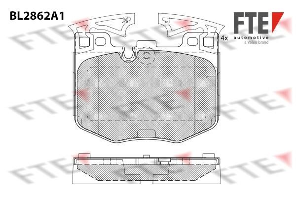 FTE BL2862A1 Brake Pad Set, disc brake BL2862A1: Buy near me in Poland at 2407.PL - Good price!
