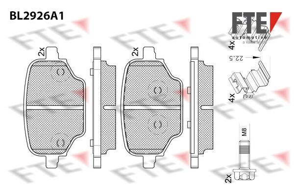 FTE BL2926A1 Brake Pad Set, disc brake BL2926A1: Buy near me in Poland at 2407.PL - Good price!