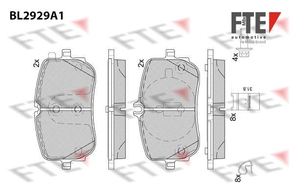 FTE BL2929A1 Brake Pad Set, disc brake BL2929A1: Buy near me at 2407.PL in Poland at an Affordable price!