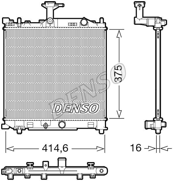 DENSO DRM47040 Радіатор охолодження двигуна DRM47040: Приваблива ціна - Купити у Польщі на 2407.PL!