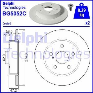 Delphi BG5052C Bremsscheibe BG5052C: Kaufen Sie zu einem guten Preis in Polen bei 2407.PL!