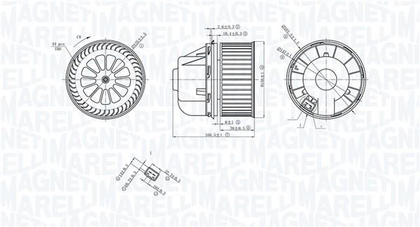 Magneti marelli 069412729010 Fan assy - heater motor 069412729010: Buy near me in Poland at 2407.PL - Good price!