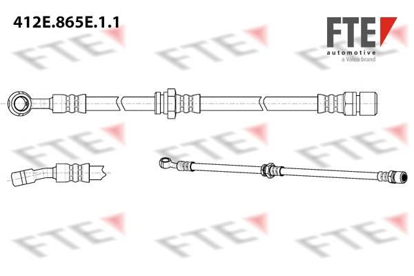 FTE 412E.865E.1.1 Brake Hose 412E865E11: Buy near me in Poland at 2407.PL - Good price!