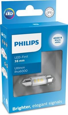 Philips 11854WU60X1 LED lamp Philips Ultinon Pro6000 LED Festoon (C5W) 12V 1W 11854WU60X1: Buy near me at 2407.PL in Poland at an Affordable price!
