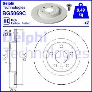 Delphi BG5069C Гальмівний диск BG5069C: Купити у Польщі - Добра ціна на 2407.PL!
