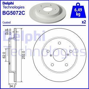 Delphi BG5072C Brake disc BG5072C: Buy near me in Poland at 2407.PL - Good price!