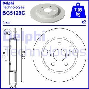 Delphi BG5129C Диск тормозной BG5129C: Отличная цена - Купить в Польше на 2407.PL!
