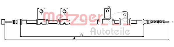 Metzger 173505A Cable Pull, parking brake 173505A: Buy near me in Poland at 2407.PL - Good price!
