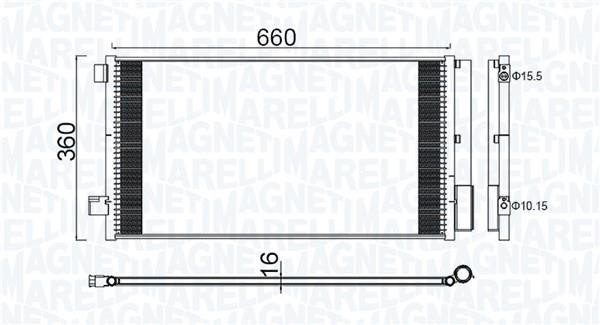 Magneti marelli 350203100400 Радиатор кондиционера 350203100400: Отличная цена - Купить в Польше на 2407.PL!