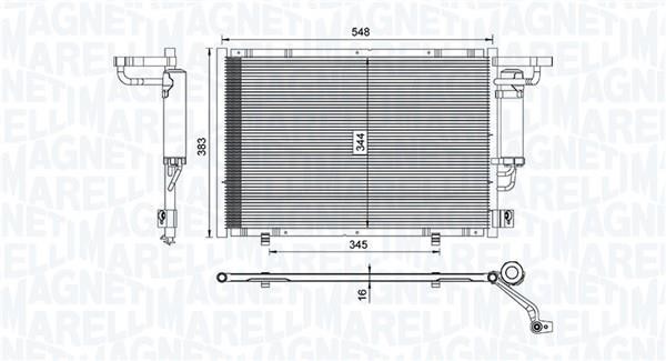 Magneti marelli 350203100600 Condenser, air conditioning 350203100600: Buy near me in Poland at 2407.PL - Good price!