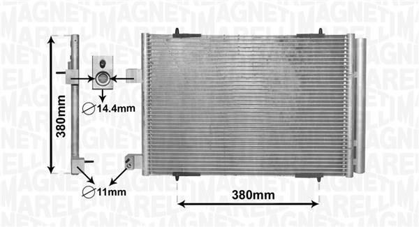 Magneti marelli 350203855000 Condenser, air conditioning 350203855000: Buy near me in Poland at 2407.PL - Good price!