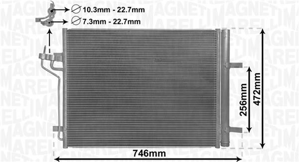 Magneti marelli 350203880000 Condenser, air conditioning 350203880000: Buy near me in Poland at 2407.PL - Good price!