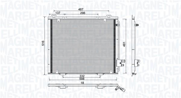 Magneti marelli 350203889000 Condenser, air conditioning 350203889000: Buy near me in Poland at 2407.PL - Good price!