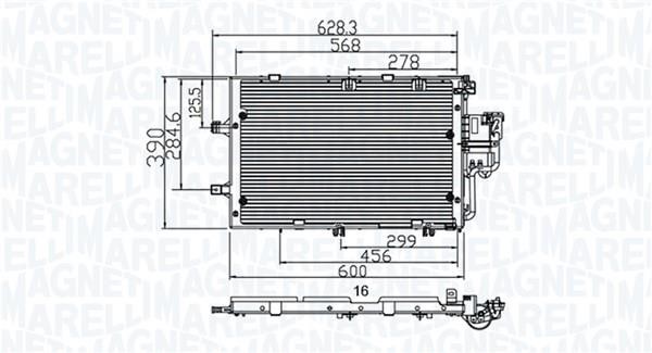 Magneti marelli 350203891000 Condenser, air conditioning 350203891000: Buy near me in Poland at 2407.PL - Good price!