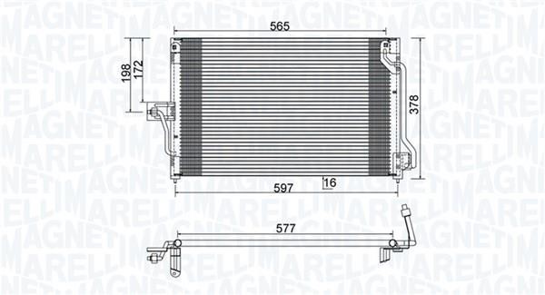 Magneti marelli 350203897000 Condenser, air conditioning 350203897000: Buy near me in Poland at 2407.PL - Good price!