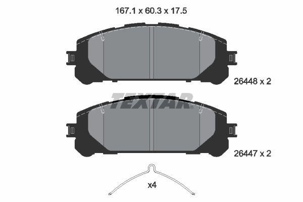 Textar 2644801 Brake Pad Set, disc brake 2644801: Buy near me in Poland at 2407.PL - Good price!
