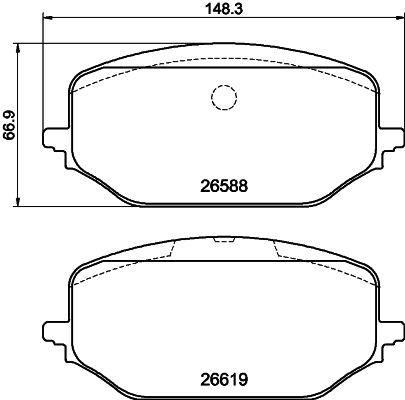 Textar 2658801 Тормозные колодки дисковые, комплект 2658801: Отличная цена - Купить в Польше на 2407.PL!