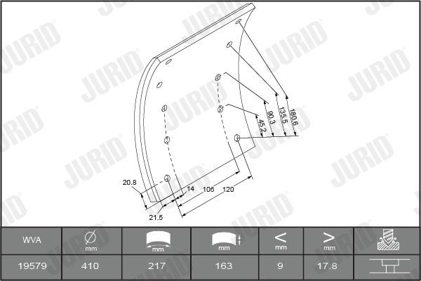 Jurid/Bendix 1957901820 Brake lining set 1957901820: Buy near me at 2407.PL in Poland at an Affordable price!