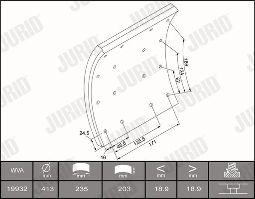 Jurid/Bendix 1993201070 Brake lining set 1993201070: Buy near me at 2407.PL in Poland at an Affordable price!
