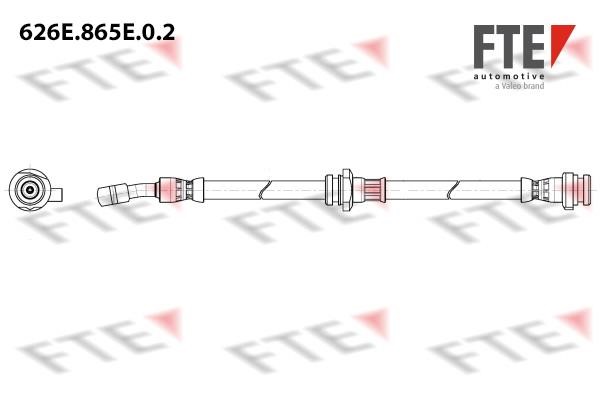 FTE 626E.865E.0.2 Przewód hamulcowy elastyczny 626E865E02: Dobra cena w Polsce na 2407.PL - Kup Teraz!