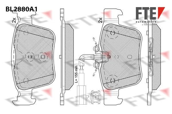 FTE BL2880A1 Brake Pad Set, disc brake BL2880A1: Buy near me in Poland at 2407.PL - Good price!